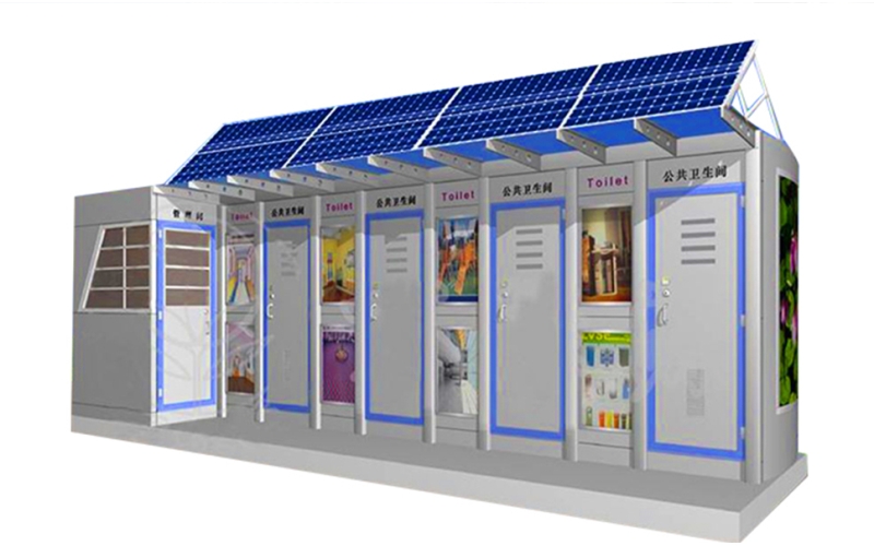 Late-model solar energy mobile public toilet